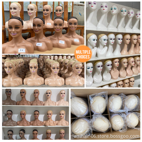 Aisi Hair Natural Wholesale Most Realistic For Wig Display Popular Female Mannequin Head